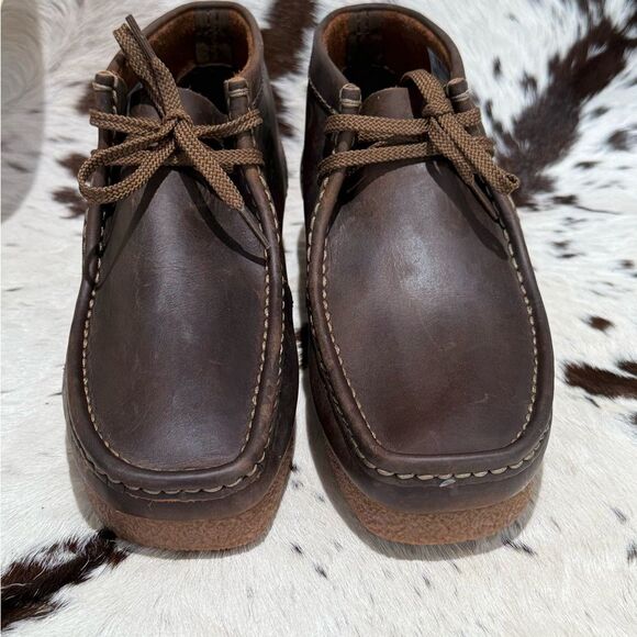 Clarks Shacre 59436 Men's Brown Leather Casual Ankle Chukka Boots B70 - Picture 4 of 13